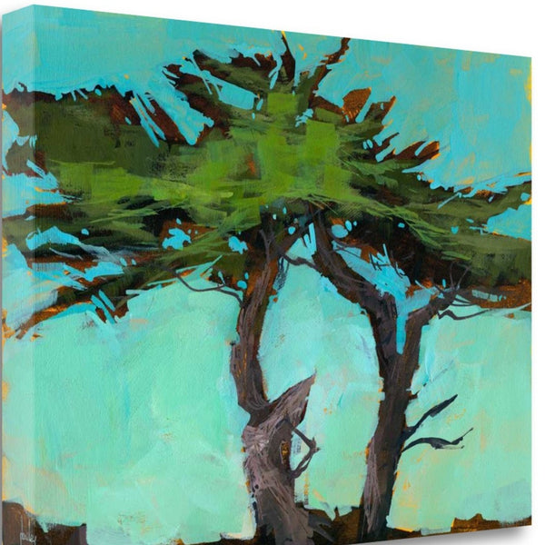 24" Abstract Green Tree 1 Giclee Wrap Canvas Wall Art