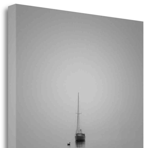 26" Lonely Fishing Boat 3 Giclee Wrap Canvas Wall Art