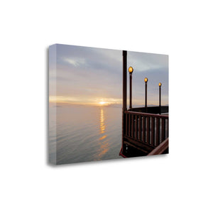 Sunset View on the Balcony 1 Giclee Wrap Canvas Wall Art