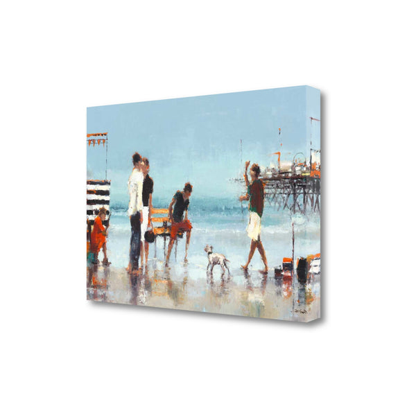 24" Fun at the Beach Giclee Wrap Canvas Wall Art