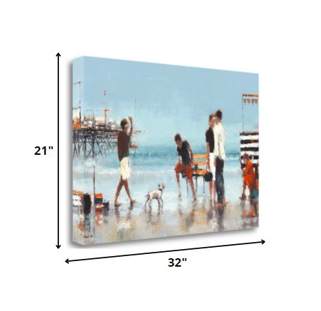 32" Fun at the Beach Canvas Wall Art