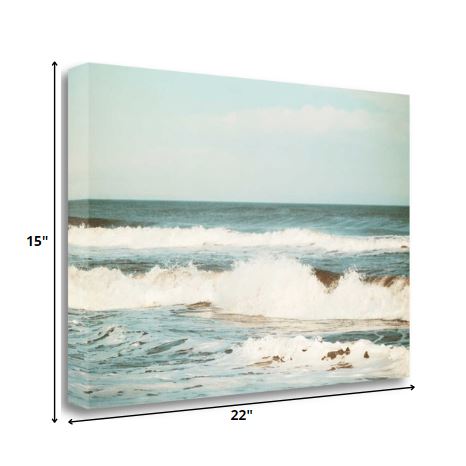 Crashing Ocean Waves 1 Giclee Wrap Canvas Wall Art