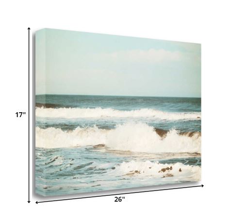 Crashing Ocean Waves 2 Giclee Wrap Canvas Wall Art