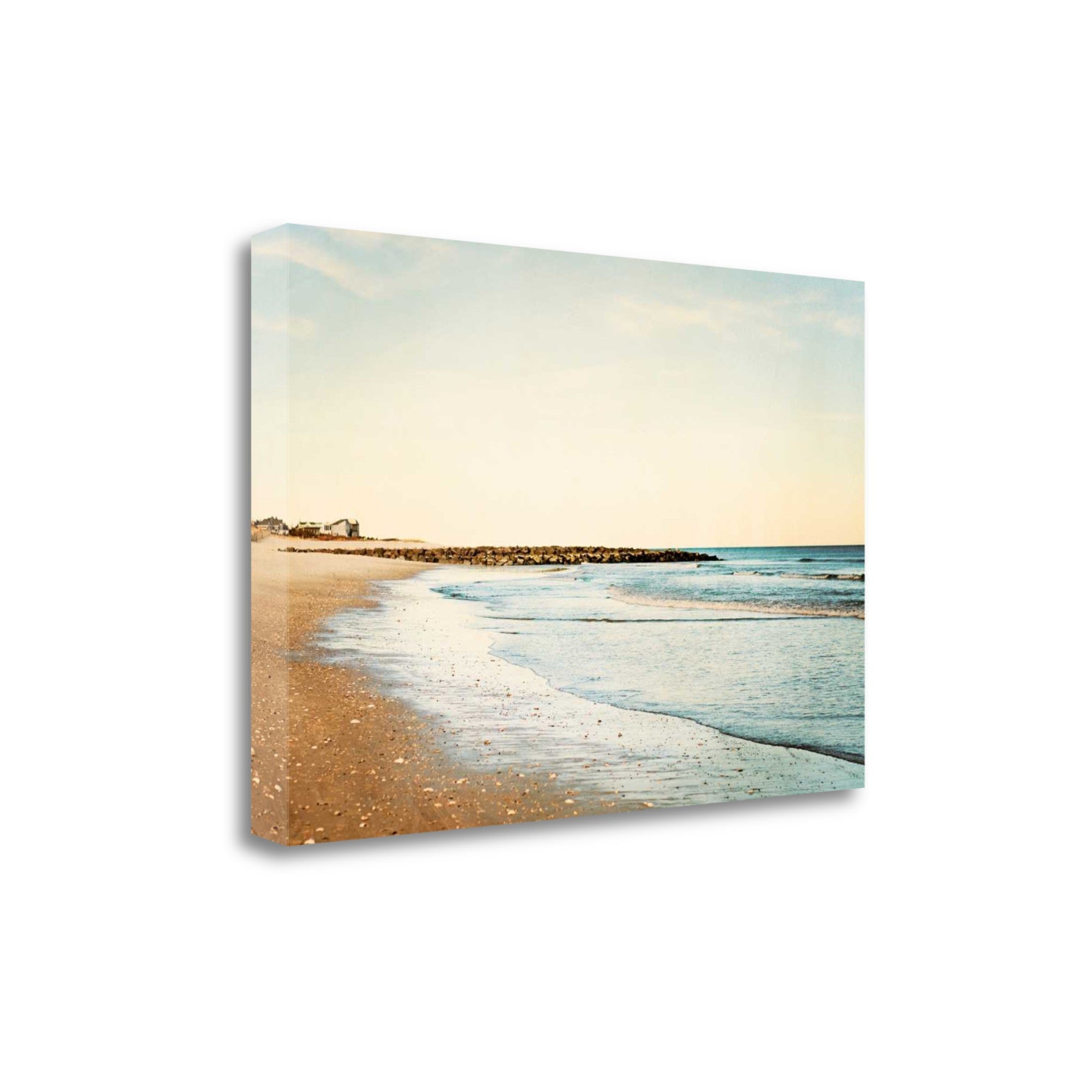 22" Turquoise Backwash Beautiful Coastal Beach Giclee Wrap Canvas Wall Art