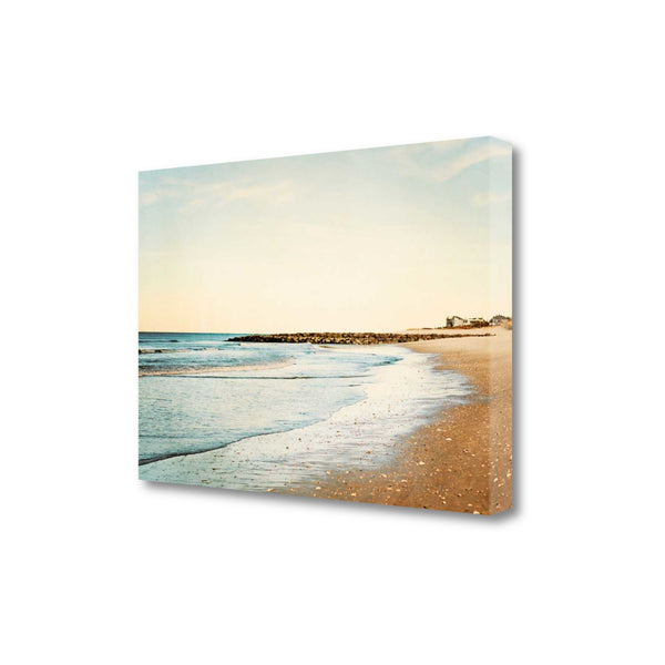 22" Turquoise Backwash Beautiful Coastal Beach Giclee Wrap Canvas Wall Art