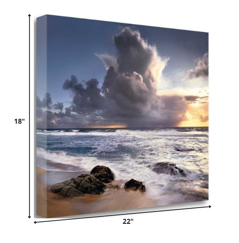 Beach Sunrise View 1 Giclee Wrap Canvas Wall Art