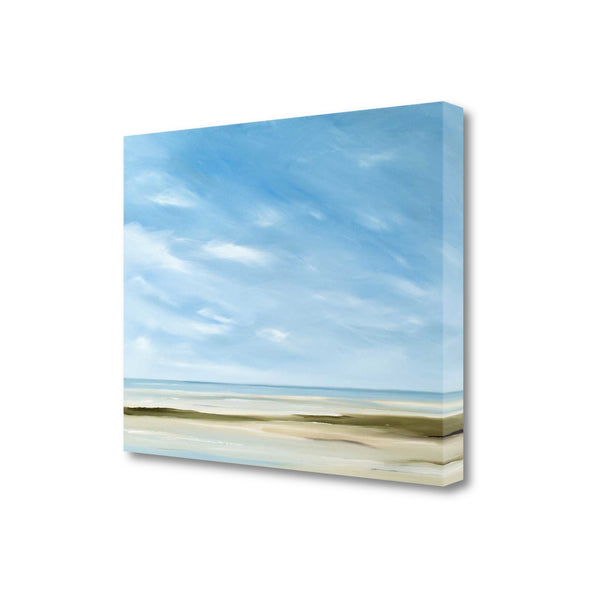 21" Empty Beach on a Bright Sunny Day Giclee Wrap Canvas Wall Art