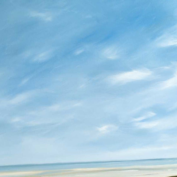 21" Empty Beach on a Bright Sunny Day Giclee Wrap Canvas Wall Art