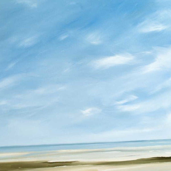 24" Empty Beach on a Bright Sunny Day Giclee Wrap Canvas Wall Art