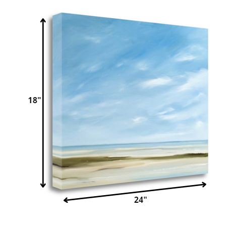 24" Empty Beach on a Bright Sunny Day Giclee Wrap Canvas Wall Art