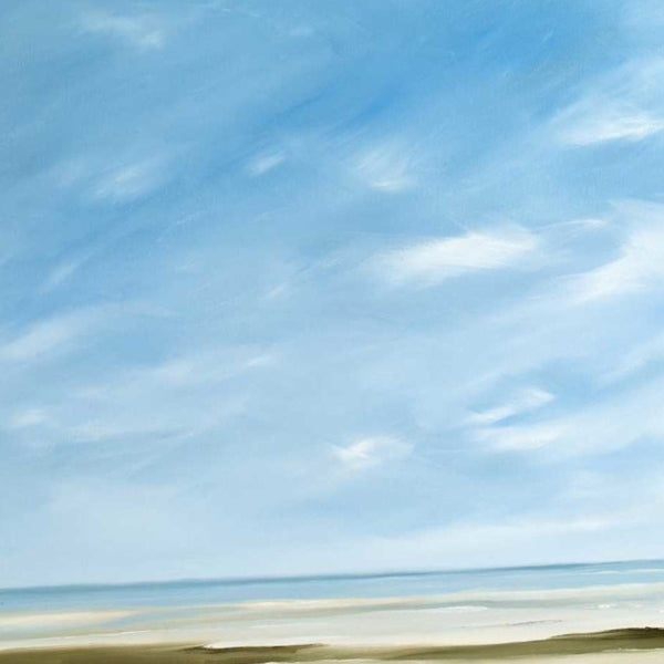 29" Empty Beach on a Bright Sunny Day Giclee Wrap Canvas Wall Art