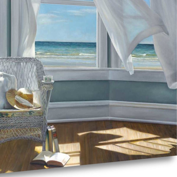 Reading Spot With Beach View 1 Giclee Wrap Canvas Wall Art