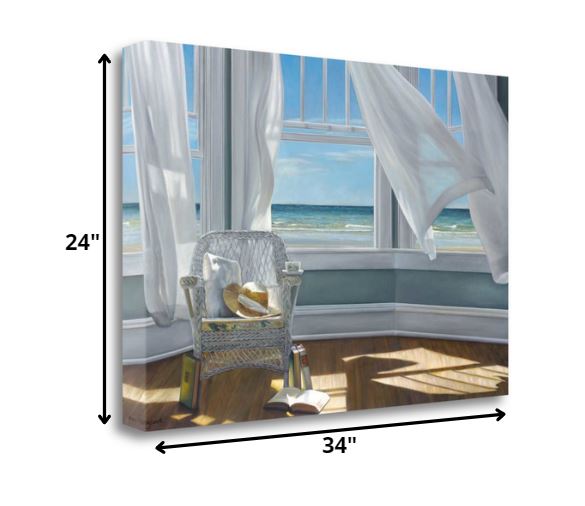 Reading Spot With Beach View 3 Giclee Wrap Canvas Wall Art