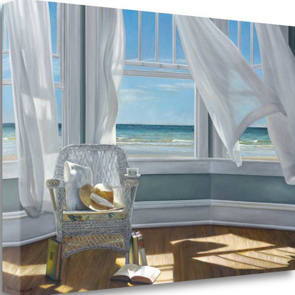 Reading Spot With Beach View 3 Giclee Wrap Canvas Wall Art