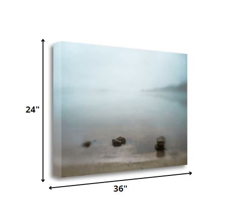 36" Calming Water's Edge Giclee Wrap Canvas Wall Art