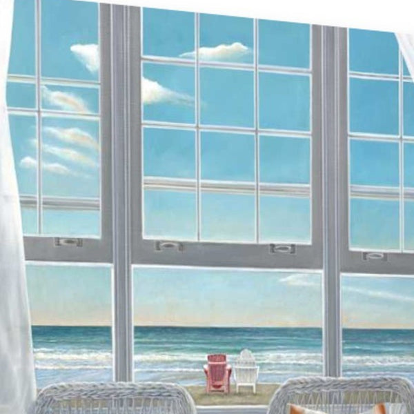 24" Beach House View 1 Giclee Wrap Canvas Wall Art