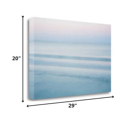 29" Scenic Blue Waters Giclee Wrap Canvas Wall Art