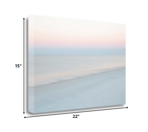 22" Cotton Candy Beach Sky 1 Giclee Wrap Canvas Wall Art