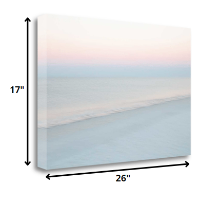 26" Cotton Candy Beach Sky 2 Giclee Wrap Canvas Wall Art