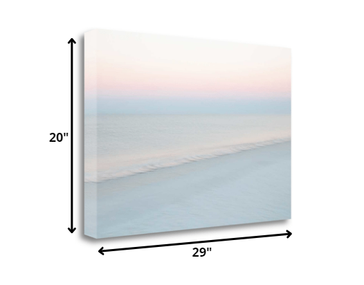 29" Cotton Candy Beach Sky 3 Giclee Wrap Canvas Wall Art