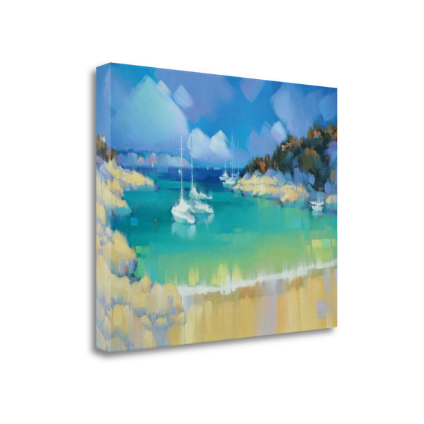 27" Artistic Boats by the Shore Gallery Wrap Canvas Wall Art