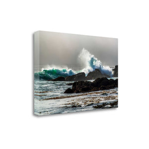 33" Dramatic Crashing Wave Giclee Wrap Canvas Wall Art