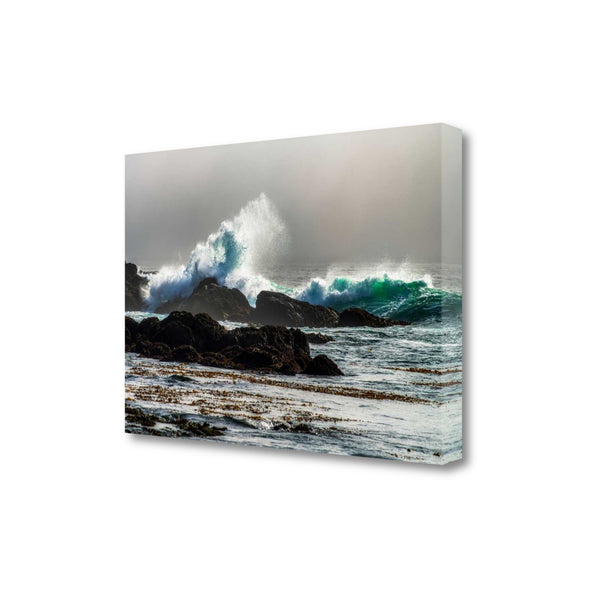 33" Dramatic Crashing Wave Giclee Wrap Canvas Wall Art