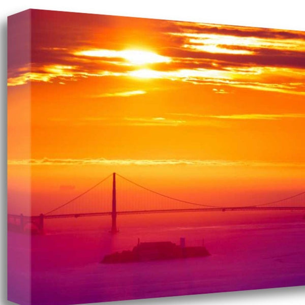 28" Gorgeous Sunset View Giclee Canvas Wall Art