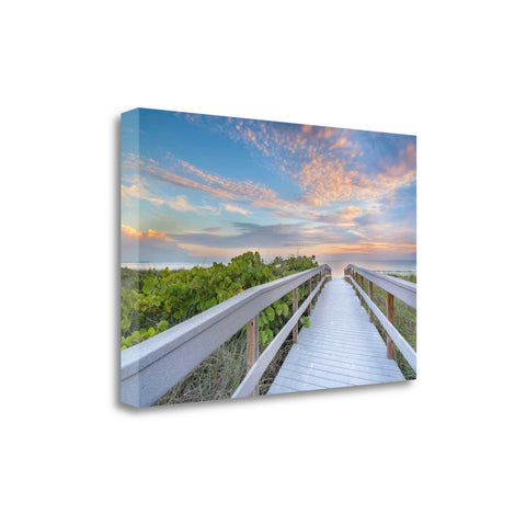 29" Picturesque Sunset Beach View Giclee Wrap Canvas Wall Art