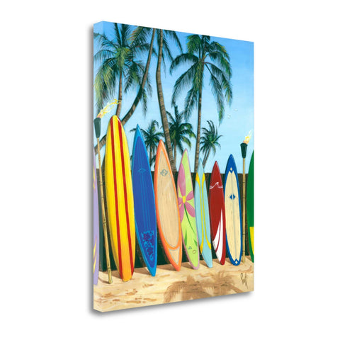 20" Bright and Fun Surfboards Gallery Wrap Canvas Wall Art