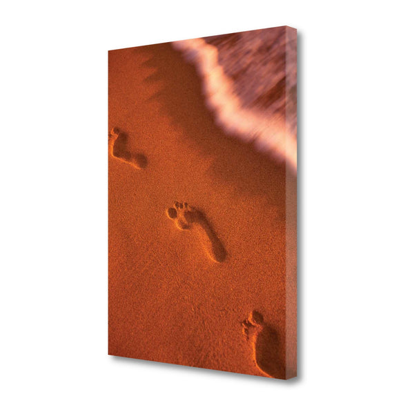 Sandy Footprints 1 Giclee Wrap Canvas Wall Art