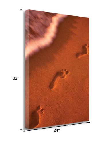 Sandy Footprints 3 Giclee Wrap Canvas Wall Art