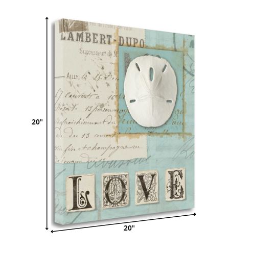 20" Vintage Inspired Beach Journal Giclee Print on Gallery Wrap Canvas Wall Art