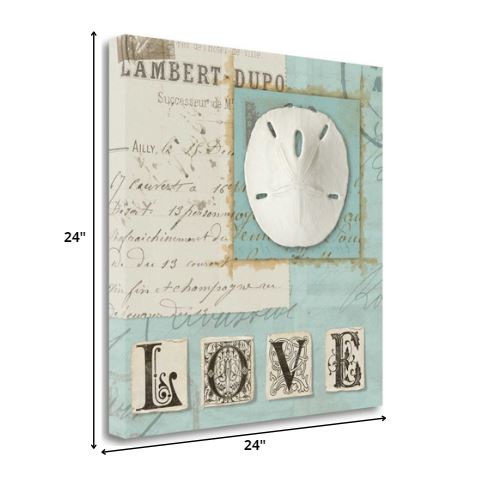 24" Vintage Inspired Beach Journal Giclee Print on Gallery Wrap Canvas Wall Art