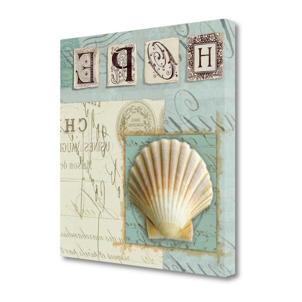 20" Vintage Inspired Beach Hope Journal Giclee Print on Gallery Wrap Canvas Wall Art