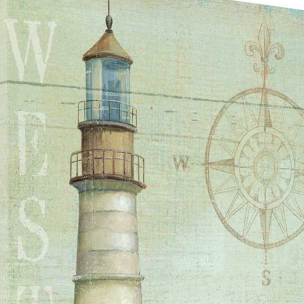 18" The Lighthouse by the West Coast Giclee Wrap Canvas Wall Art