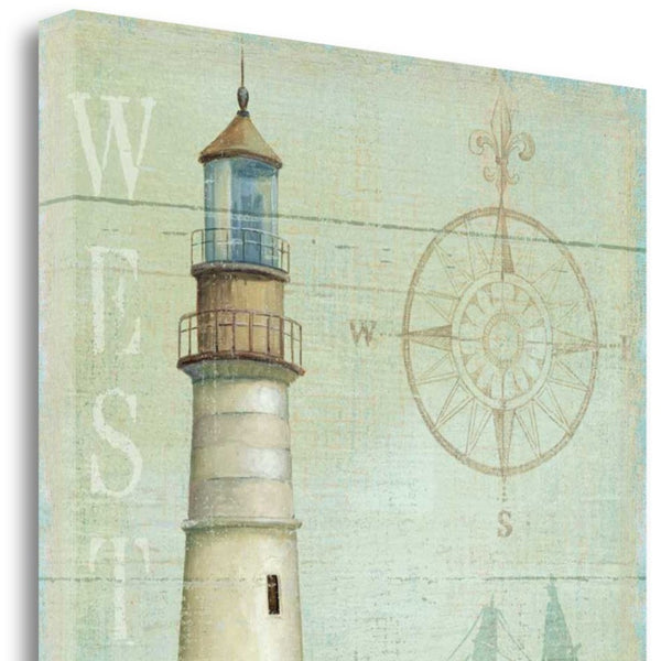 18" The Lighthouse by the West Coast Giclee Wrap Canvas Wall Art