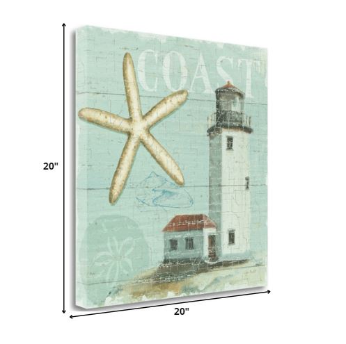 20" Sandy Coast Lighthouse Giclee Print on Gallery Wrap Canvas Wall Art