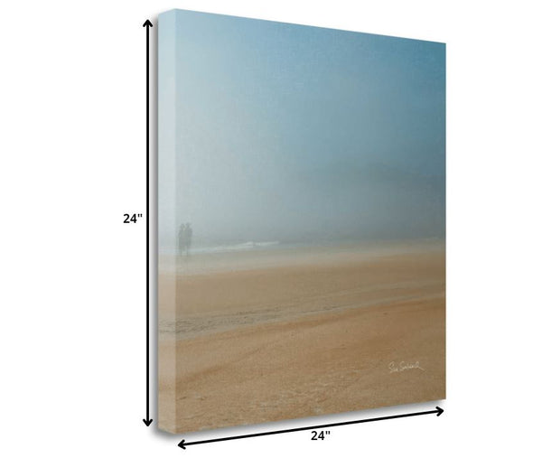 24" Calming Beach Stroll Giclee Print on Gallery Wrap Canvas Wall Art