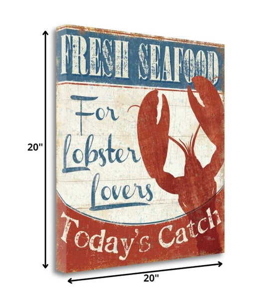 20" Lobster Lovers Giclee Wrap Canvas Wall Art