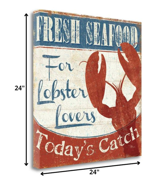 24" Lobster Lovers Giclee Wrap Canvas Wall Art