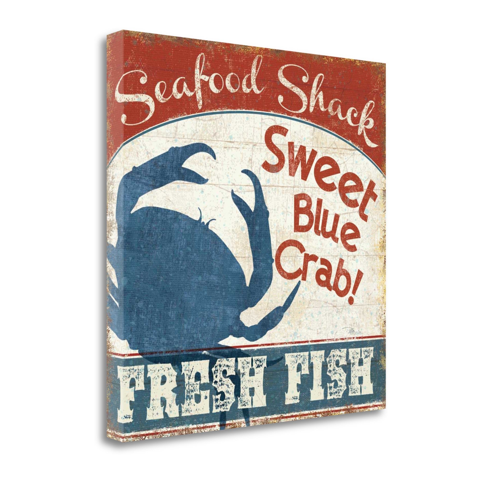 24" Sweet Blue Crab Giclee Wrap Canvas Wall Art