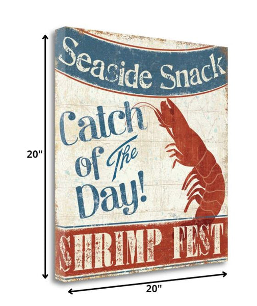 20" Catch of the Day Giclee Wrap Canvas Wall Art