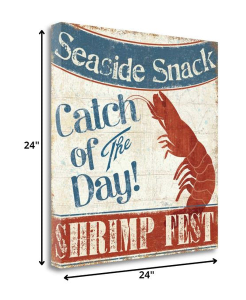 24" Catch of the Day Giclee Wrap Canvas Wall Art