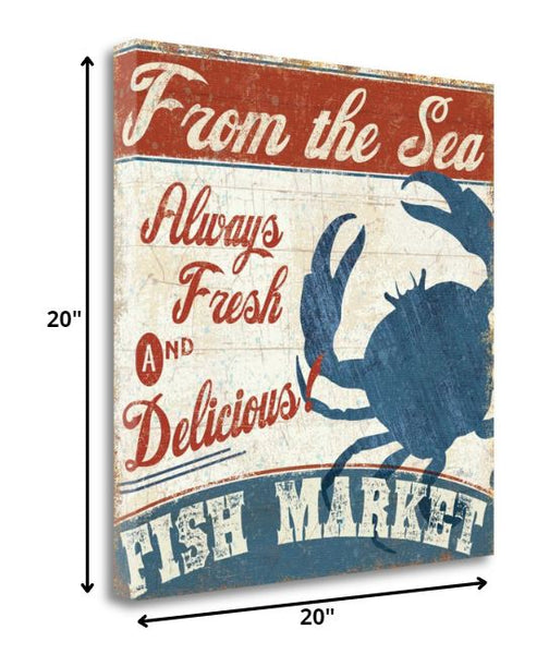 20" From the Sea Giclee Wrap Canvas Wall Art