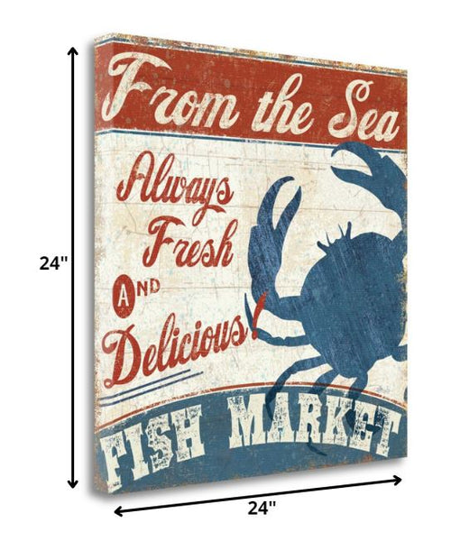 24" From the Sea Giclee Wrap Canvas Wall Art