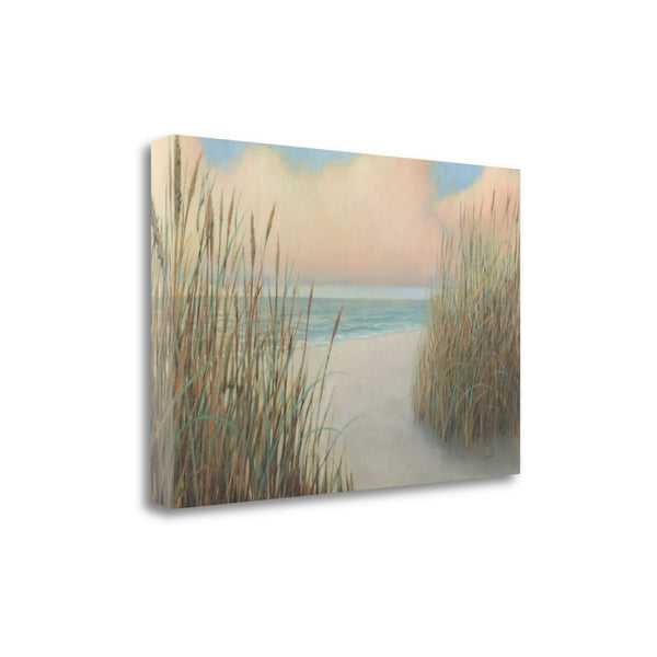 34" Natural Coastal Beach Trail Giclee Print on Gallery Wrap Canvas Wall Art