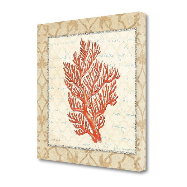 20" Fancy Orange Underwater Coral 1 Giclee Wrap Canvas Wall Art