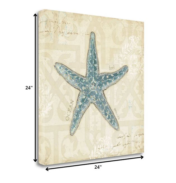 24" Soft Vintage Beach Treasures Journal Giclee Print on Gallery Wrap Canvas Wall Art