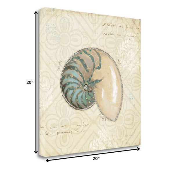 20" Soft Vintage Beach Treasures Journal Giclee Print on Gallery Wrap Canvas Wall Art